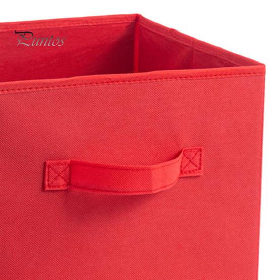 Foldable Storage Box with Reinforced Handle Large Capacity Collapsible Clothes Basket Multi-Functional Organizer