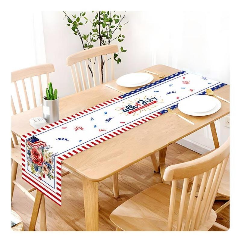 Creative America Independence Day Series Kitchen Table Flag Fashion Festival Decoration Insulated Heat-resistant Tablecloth