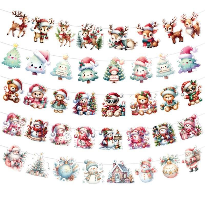Christmas Year New Party Reindeer Banner Ribbon Holiday Decoration Supplies