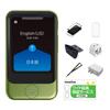 POCKETALK PTSGN Pocketalk S AI Translator 2-Year Global Communication Supports 70+ Languages Metal Green Set Screen Protector Case Neck Strap Pouch