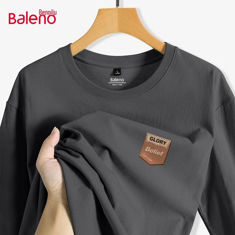 Baleno Men's 220G Heavyweight Cotton Long Sleeve T-Shirt