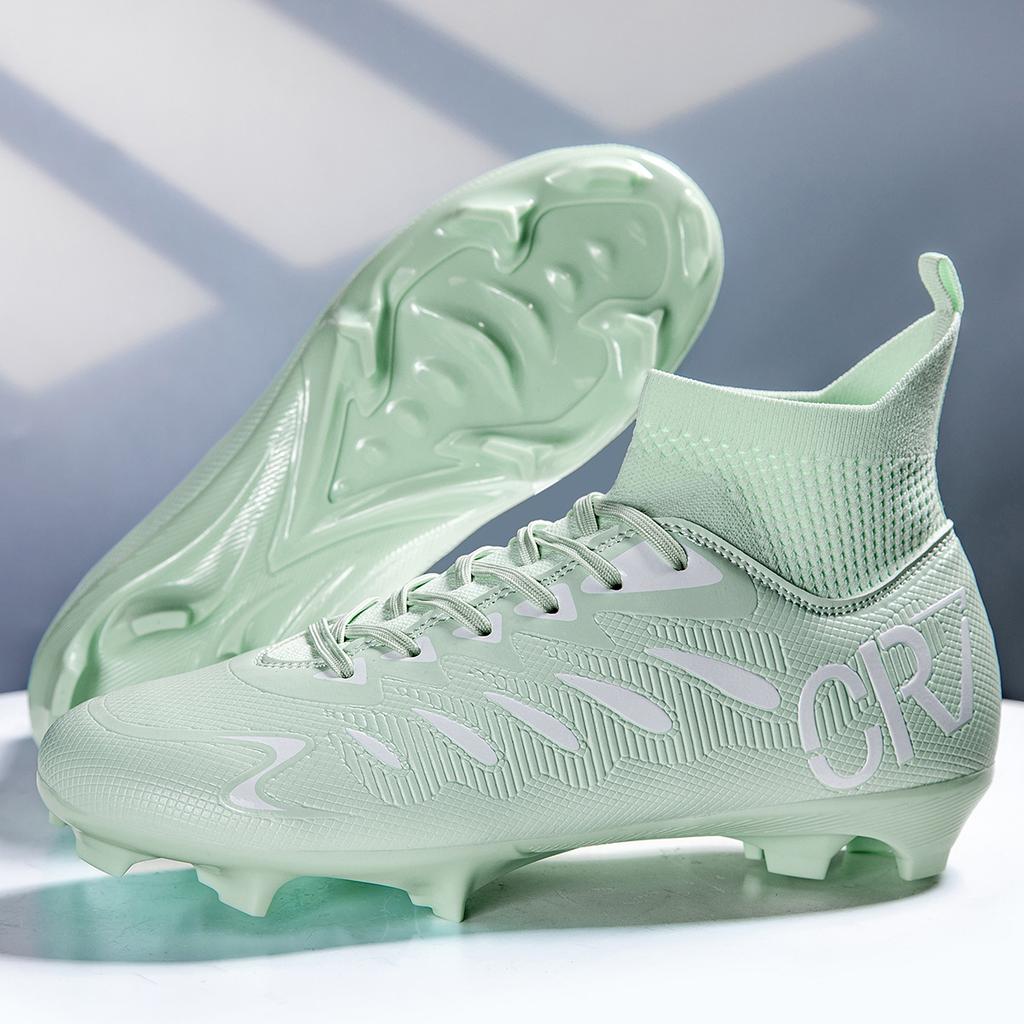 Popular High-Top Football Shoes Men'S And Women'S Long Nails Broken Nails Artificial Grass Professional Football Shoes