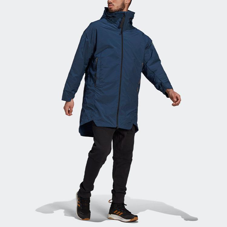 adidas Outdoor-Sport Vier-in-Eins Abnehmbarer Parka Herren Oberbekleidung Blau GR0594