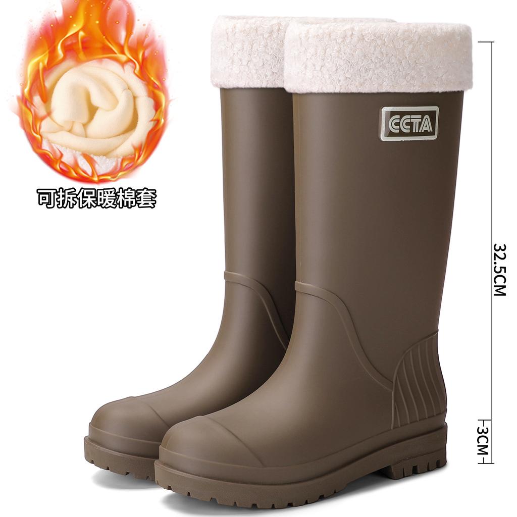 Fashion rain shoes women's platform versatile medium tube rain boots non-slip and wear-resistant women's work adult water shoes