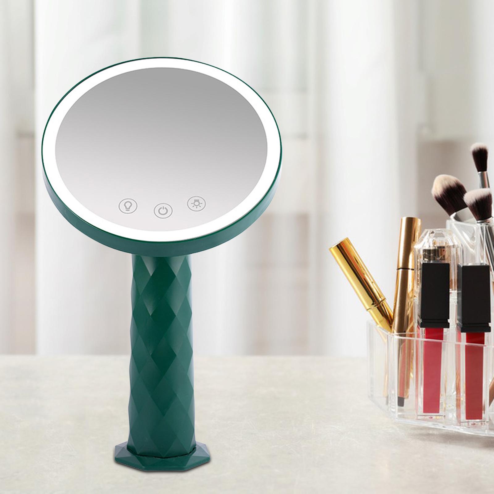

Lighted Beauty Mirror with LED Lights Adjustable Brightness Portable Travel зелений