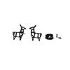 Deer Stud Earrings: Simple Christmas Reindeer Design, Cute Korean Style Stainless Steel Accessories
