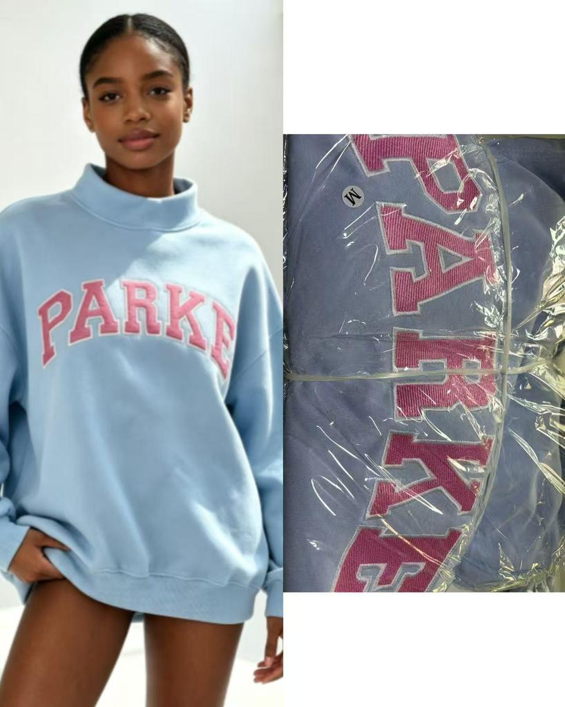 2026 PARKE Unisex Cotton Embroidered Hoodie - Versatile Slim-Fit Long Sleeve