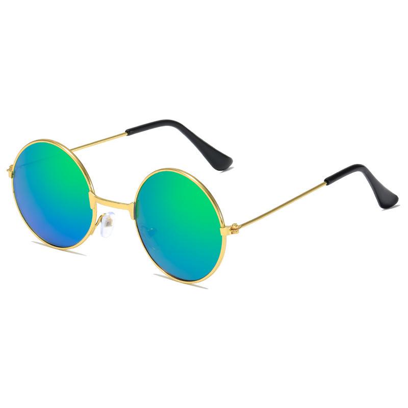 Set of 5 Black Round Harry Potter Sunglasses with Hyaluronic Acid Duck Metal, Perfect for Wedding Groomsmen and Lucky Cat Theme.