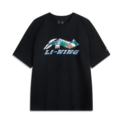 Li Ning Sports Life Collection T Shirt Men's Black Winter AHSV369-7