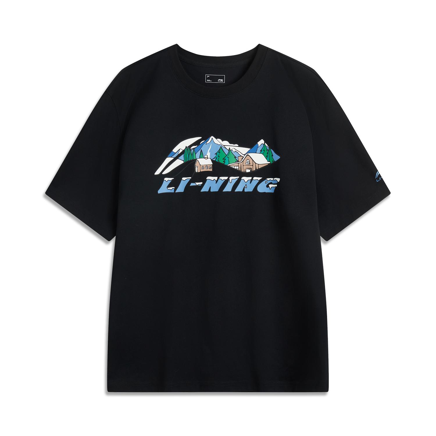 Спортивная коллекция Li Ning T-shirt Мужская Черная Зимняя AHSV369-7 L