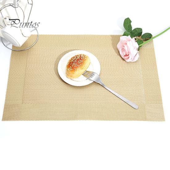 Woven Vinyl Placemat Heat-Resistant PVC Placemat Non-Slip Washable Table Mat Protects Table from Burns Stains Dining Mats for Home Restaurant Bar