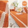 Cotton Flax Sofa Cushion Chenille Cotton Hemp Antiskid Sofa Cover Universal for All Season Bordure Couch Cover