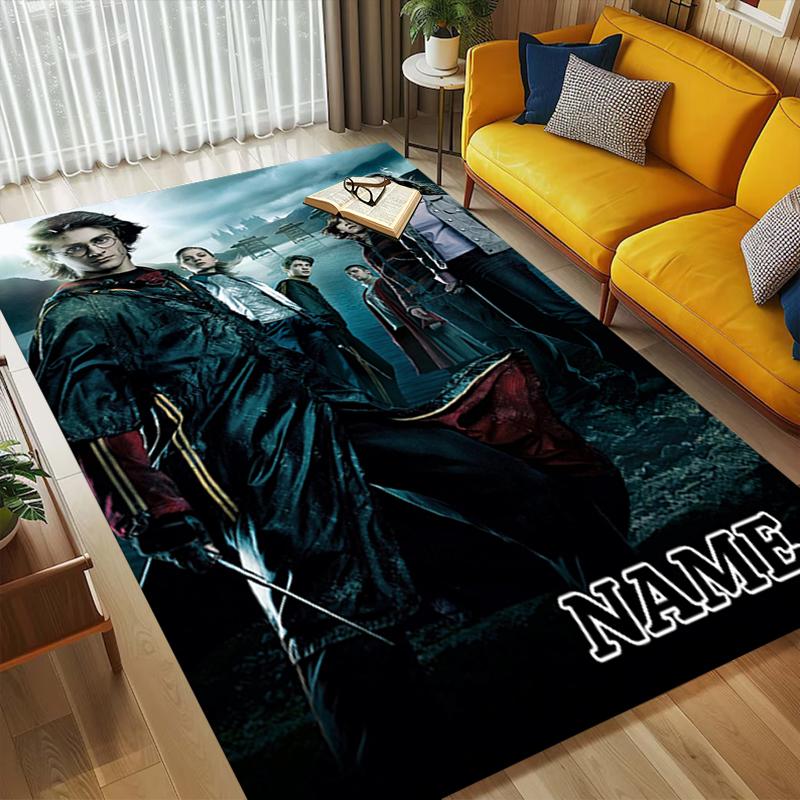 Custom Name Owl Magic Living Room Non-Slip Area Rug Soft Carpet for Bedroom Kids Playroom Sofa Office Home Decor Doormat
