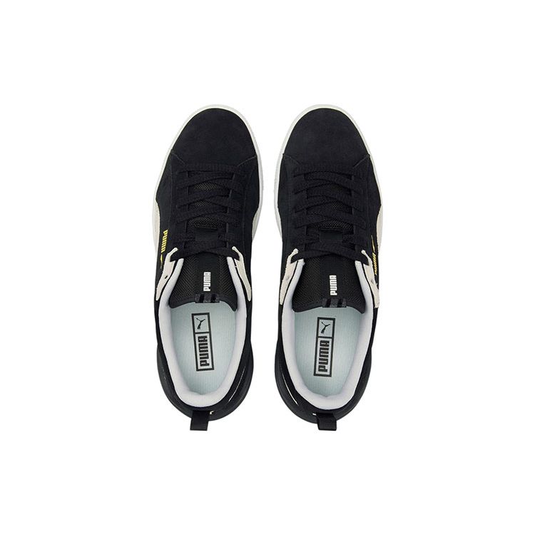 PUMA Unisex Black White Suede Bloc Low Top Sneakers 381183-02