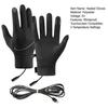 5V Heated Gloves Men Women Electric Thermal Windproof Gloves 3 Temperature Settings Rechargeable Hand Warmers Touchscreen Gloves for Skiing Cycling