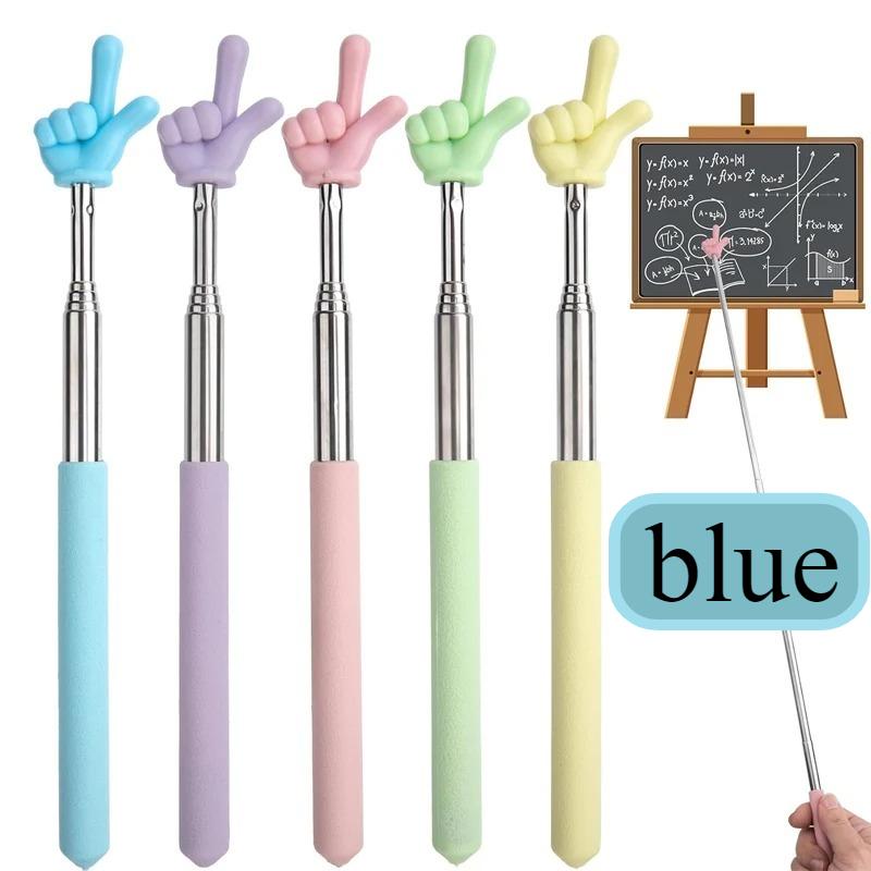 

Cute Extendable Children s Reading Fignger Pointing Stick Toy, Suitable for Elementary School and Kindergarten Teachers, Extendable Pointing Stick 1pc синий