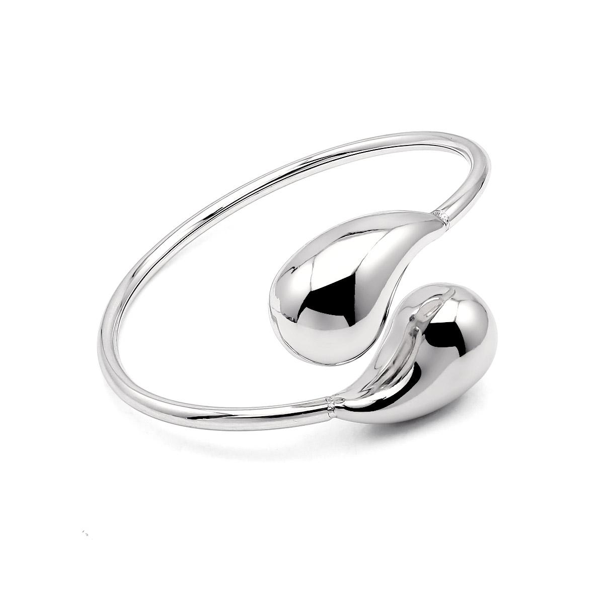 

Wholesale High Quality Water Drop Hollow Adjustable 316L Stainless Steel Bracelet Bangle for Women Accessories Jewelry
