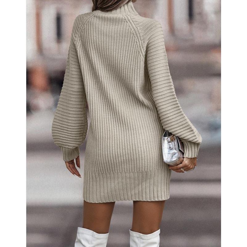 YYFS Dámská móda Ležérní podzim Zima Jednobarevné svetry s dlouhým rukávem a polovičním rolákem