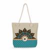 Cat print thick rope single-shoulder beach bag 7215