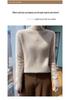 100% Pure Wool Thick Knit Half-High Neck Sweater - Luxurious Cashmere Base Layer for Autumn/Winter