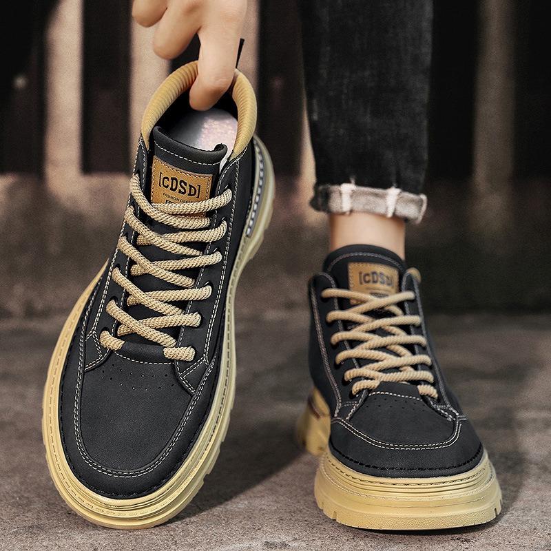 Men's Shoes New Autumn Versatile Sports Shoes Men's Casual Waterproof Black Work Trendy Shoes