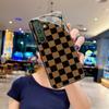 Black brown square grid phone case s26 ultra case s25 ultra case glass for Samsung Galaxy S26 S25 S24 S23 S22FE Ultra Plus
