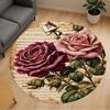 1pc Rose Music Round Chair Mat Office Area Rug - Non-Slip, Floor Mat for Office, Bedroom, Ideal Home Decor Gift C0112107