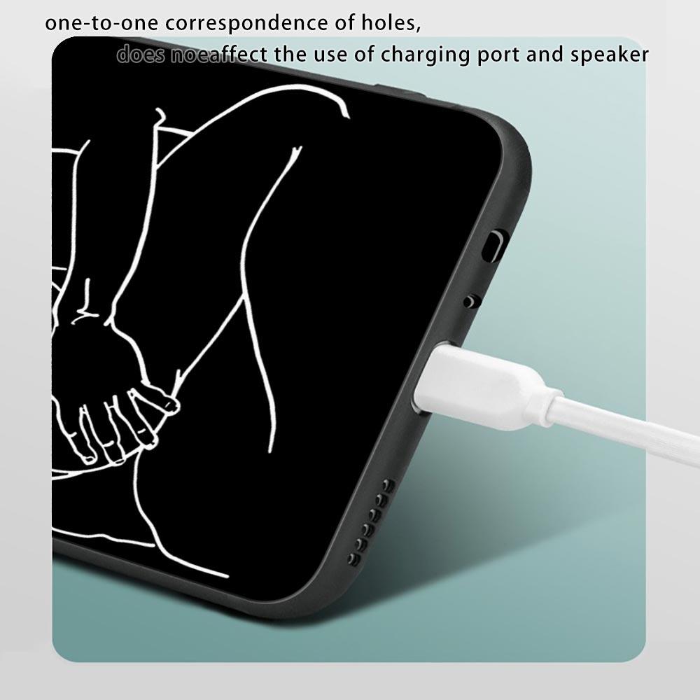 Minimalist Line Art Sexy Lover Kiss Case For Realme C21Y C21 C25 C20 C15 C12 C11 C1 GT Master Neo Neo2 5G Fundas Capa Soft Cases