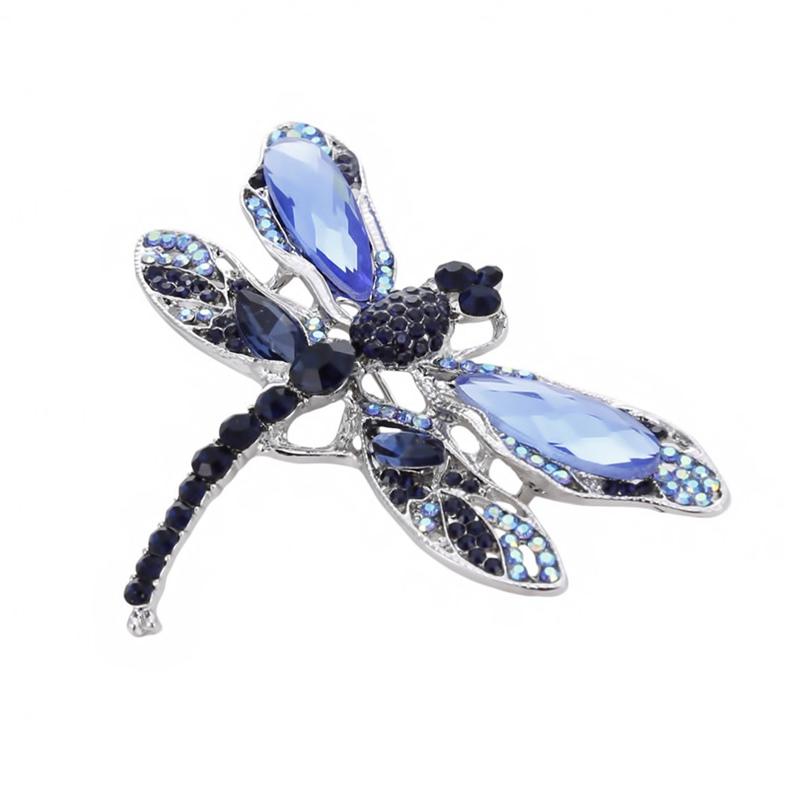 Women Vintage Corsage Brooch Pins Retro Big Dragonfly Animal Brooch Scarf Buckle
