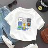 Kids Summer Cartoon Short Sleeve T Shirt Boys Girls Crew Neck Casual Top For Middle Children