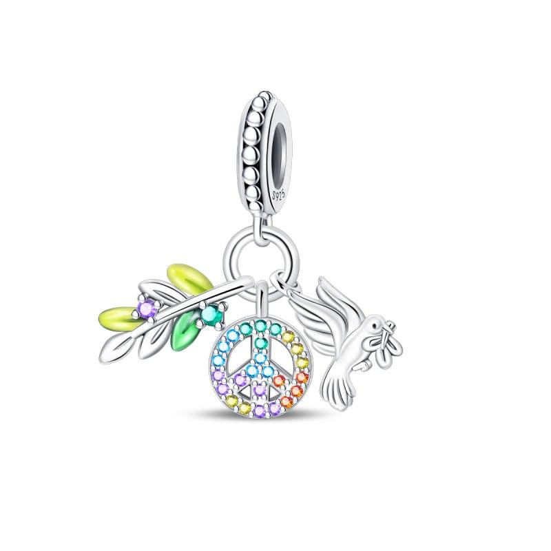 100% Echter Kupfer Engel Ring Stern Mond Anhänger Passend für Original Marken Armband Für Frauen Geburtstag Mode Schmuck Geschenk