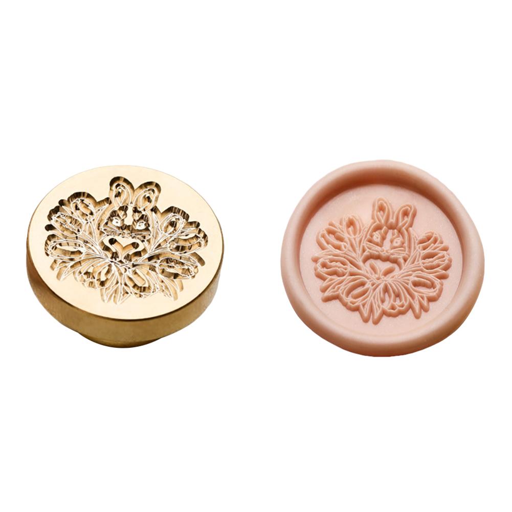 Gold-plated Brass Head Retro DIY Envelope Wax Seal Stamp Head Sealing Wax Scrapbooking Stamps Wedding Decorative Invitation