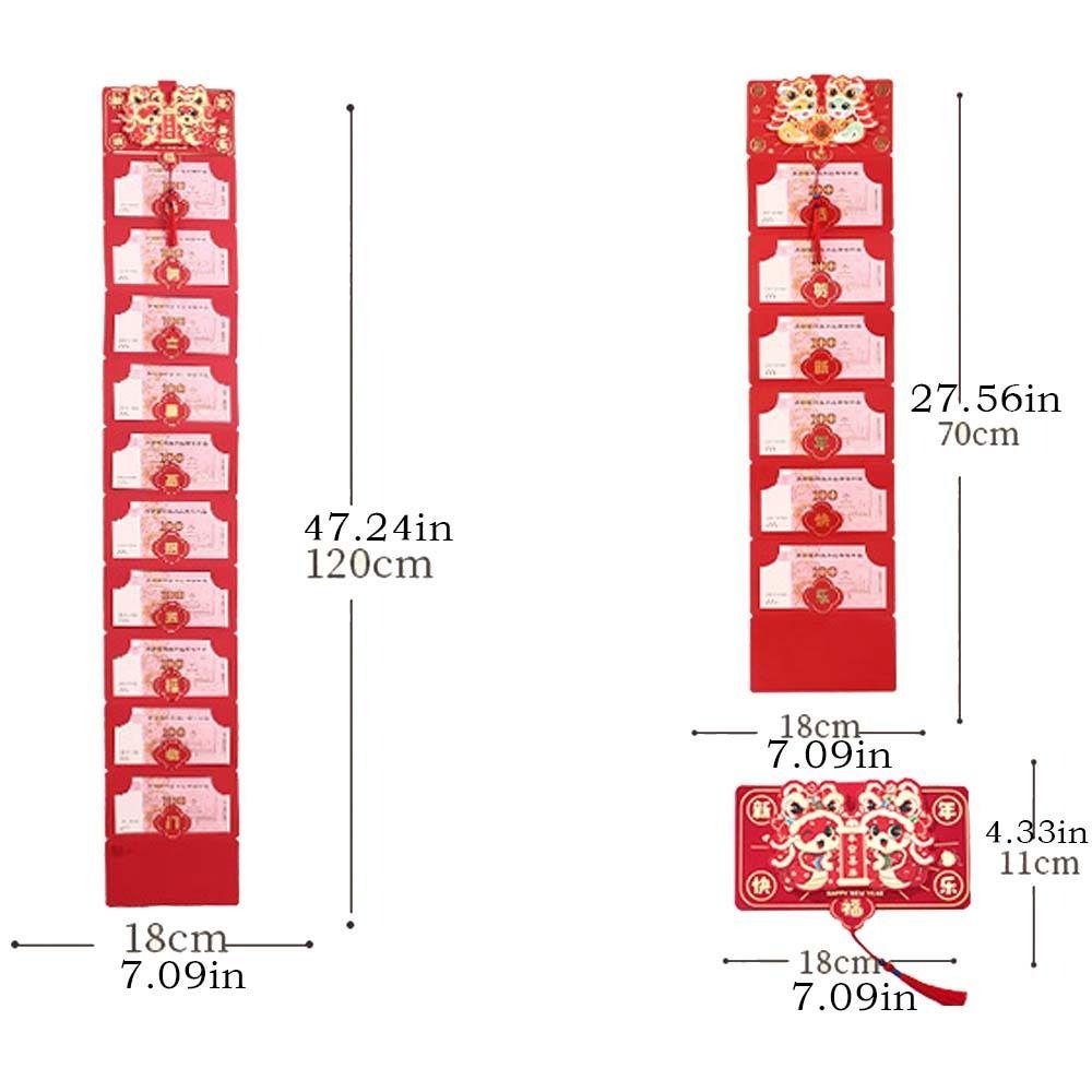 Traditional New Year Folding Red Envelopes Chinese Lucky Red Bag Gift Bag Money Packet  Kids Gift