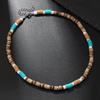 Bohemian Turquoise Coconut Shell Beaded Men's Layered Necklace