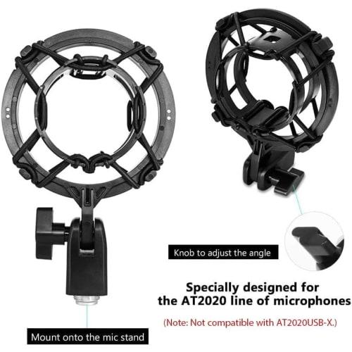 Etour AT2020 Shock Mount with Pop Filter, Vibration Noise Reduction, Compatible with AT2020USB+, AT2035, and ATR2050 [2-Year Manufacturer's Warranty],