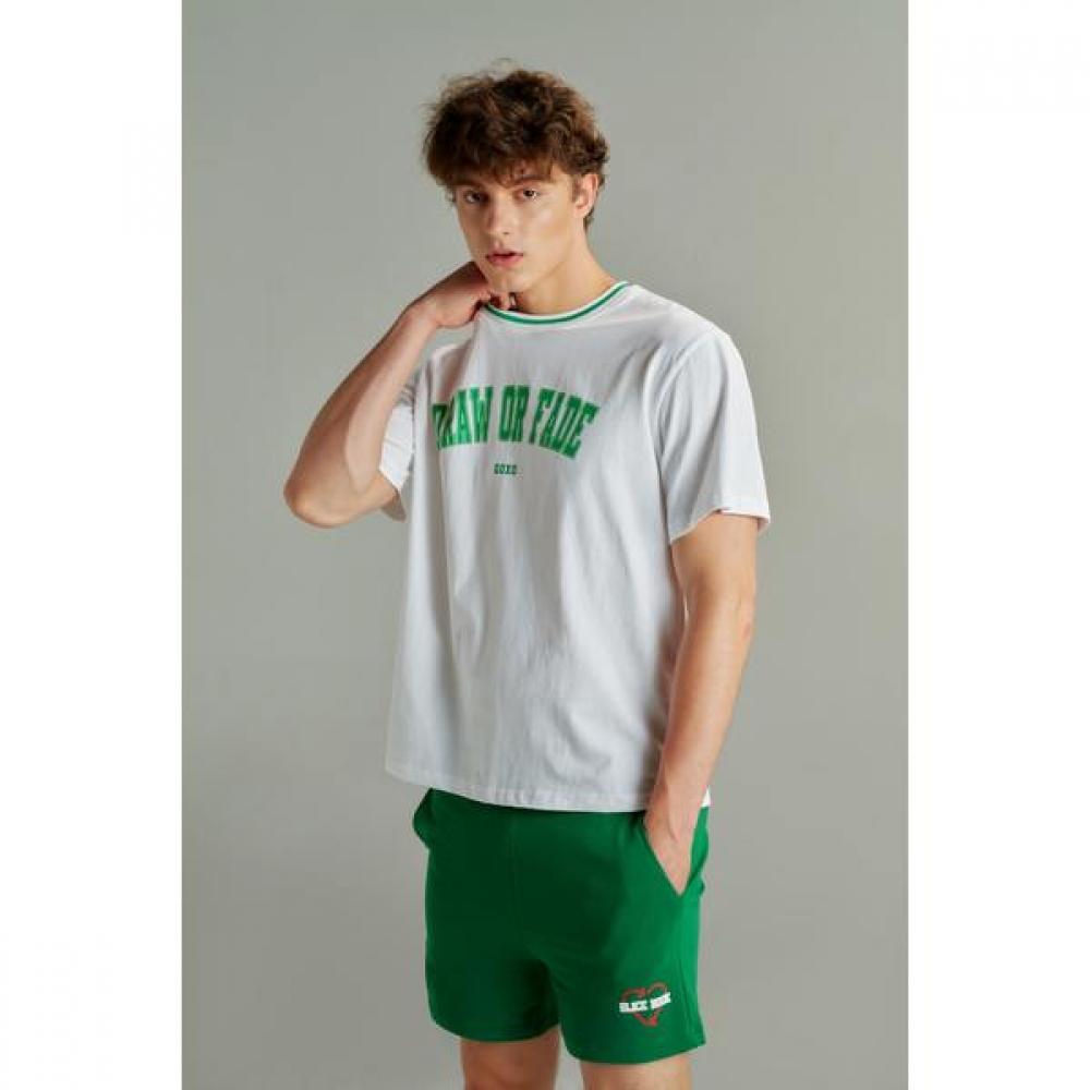 Goxo Round ShorT Sleeve T shirT whiTe Drawfade S(44-55)