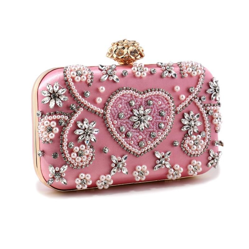 Exquisite Handmade Embroidery Light Luxury Elegant European and American Style Ball Dress Wedding Versatile Clutch Bag