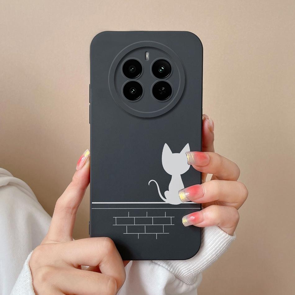 Love Heart Case For Realme 12 Pro Plus 12 Lite Back Cover For Realme12 4G Funda Liquid Silicone Camera Protection Phone Housing