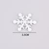 50Pcs Mix Shape Wooden White Snowflakes Christmas Ornaments Xmas Wood Pendants