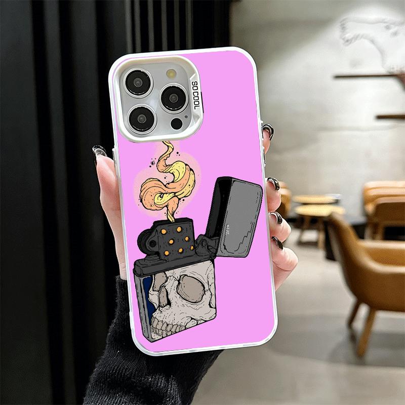 

Lighter Cool Pattern Soft Phone Case for iPhone 15 16 17 Pro Max 17Air 16E 14 Plus 13 12 Mini Shockproof Cover Back Shell iPhone 16 Pro