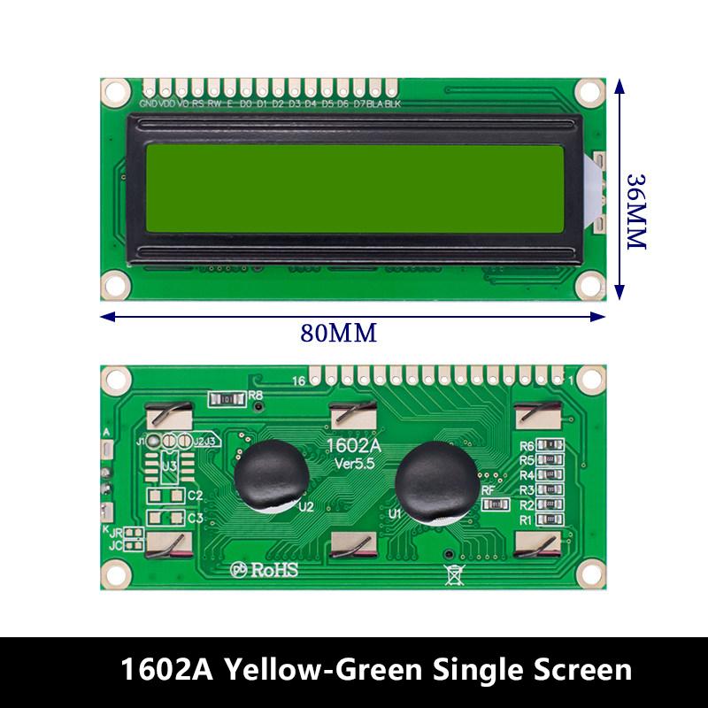 LCD Liquid Crystal Display Module 1611A 1111A Blue / Yellow-Green Backlight Custom Character Sleep Mode for Arduino
