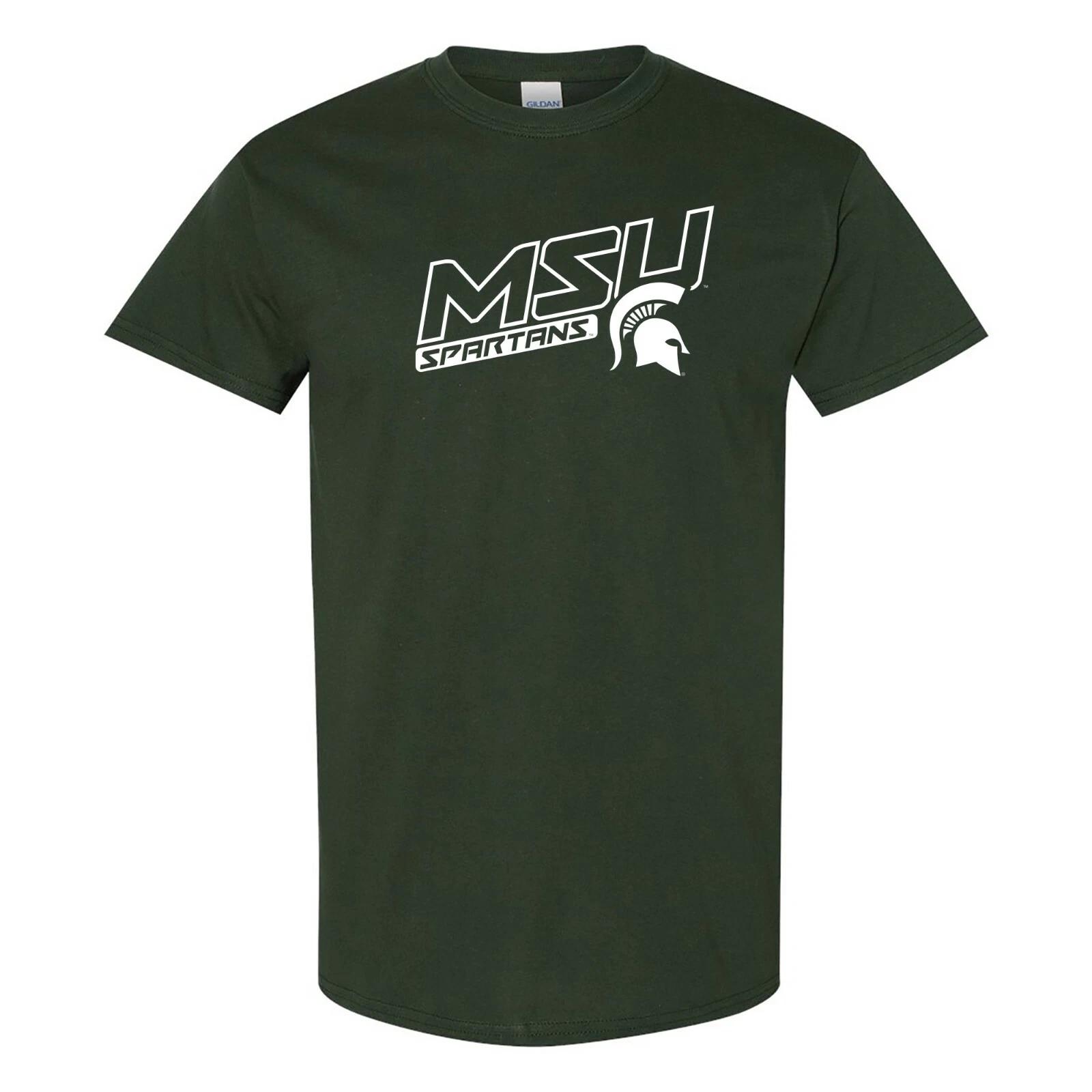 Michigan State Spartans Warrior Slant T-Shirt - Forest 3XL