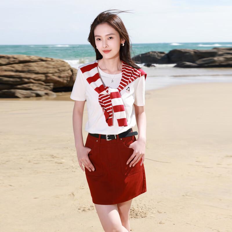 Sancai Plus Size 100% Cotton A-Line Denim Mini Skirt