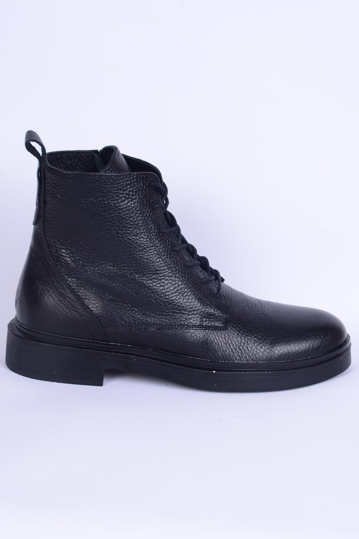 

Men s Fashion Faux Leather Flat Heeled Booties Bootie M. Black Leather Boots Shoes 40