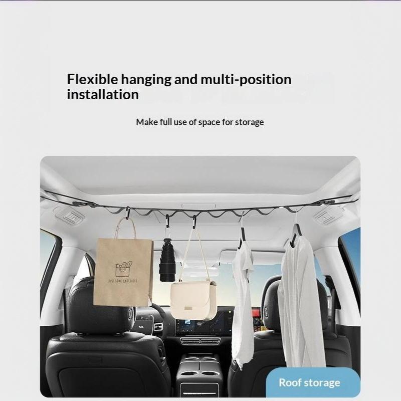 Car Clothes Drying Rope Easy To Store Multifunctional Hanging Hanger for Car Rear Seats Outdoor Road Trip Camping