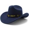 Europe, America, thin fashion explosion, western cowboy hat, personalized bull head accessories, one-word knight hat, simple top hat