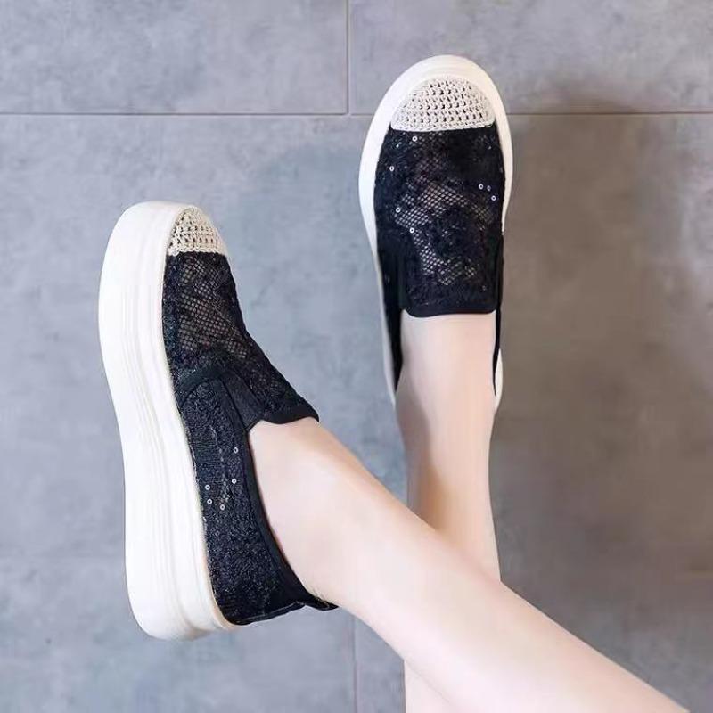 Fashion Fisherman Shoes Womens Summer New Fashion Korean Version Lace Flower Woven Casual Shoes Comfortable And Breathable Walking Shoes