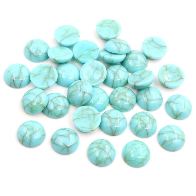 40pcs/lot 8mm 10mm 12mm Mix crack Colors Natural Cracked Style Flat back Resin Cabochons For Bracelet Earrings accessories