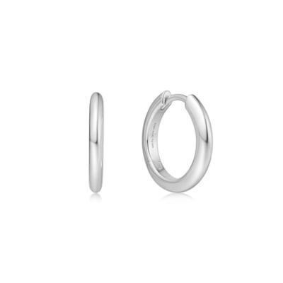 ANIA HAIE Silver Tube Small Huggie 925 Silver Ring Earrings E062-01H