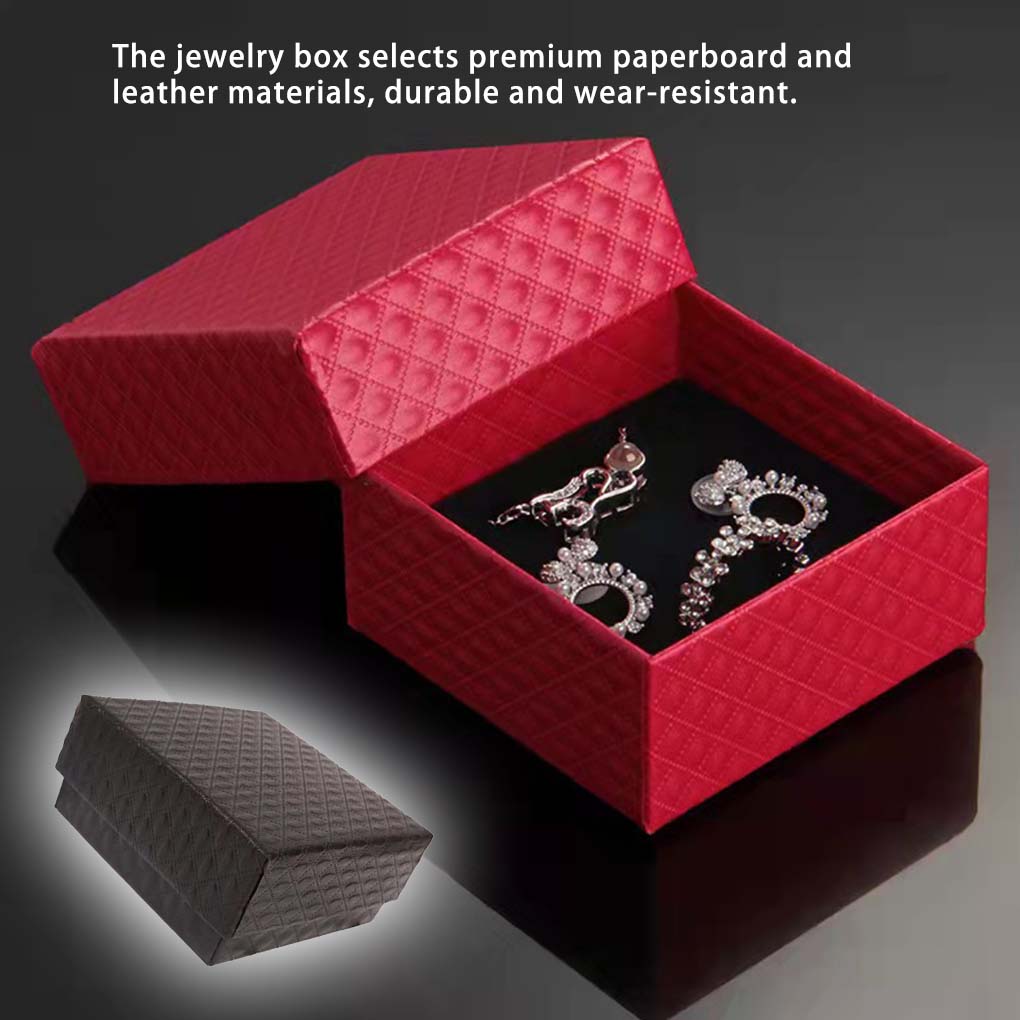 Jewelry Box Necklace Earrings Bracelet Case Home Table Dresser PU Leather Choker Organizer for Engagement Gift